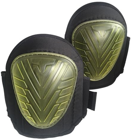 DETERMONDO Ginocchiere Lavoro con Comodo Cuscino Interno in Gel Professionali Cinghie Regolabili Ginocchiere Piastrellista Muratore Antiscivolo Resistenti