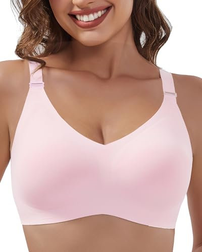 Comfort Everyday Soutien-gorge sans armatures polyvalent invisible lisse, Rose, M