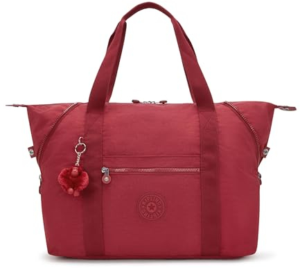 Kipling Art Medium bedruckte Tragetasche, Funky Red, 22.75''L x 12.5''H x 7.75''D, Damen Art Medium Tote Bag Leichte Große Weekender Travel Handtasche