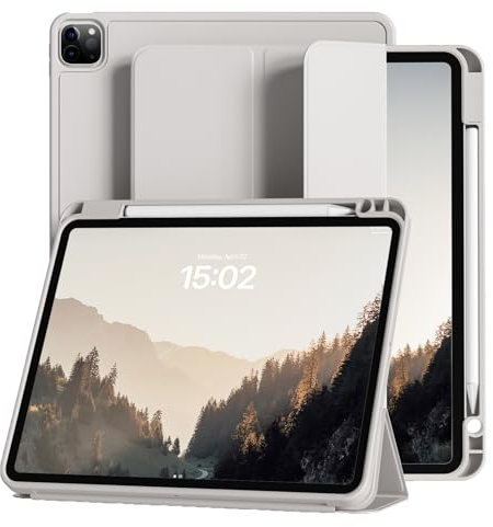 JKSML Case for iPad Pro 11 inch 2022/20221/2020 (4th/3rd/2nd) with Pencil Holder, Support Pencil 2 Charging & Auto Sleep/Wake | Soft TPU Protective Cover| Shockproof Back Case (Gray)