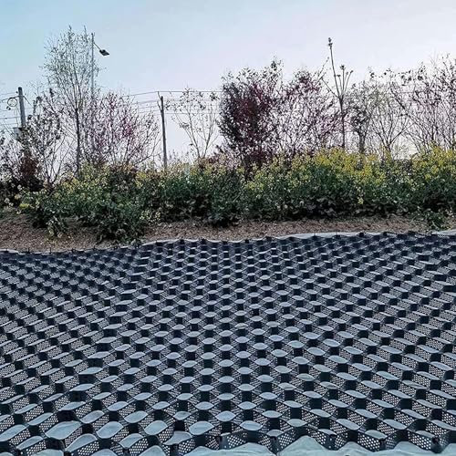 GFXYQPDNV Slope Grid, 2 inch Ground Grid Paver Driveway Walkways/Honeycomb Soil Gravel Stabilizer, Parking Wet Clay Area Yard Paving Foundation(1x10 m/3.3x33 ft)-1