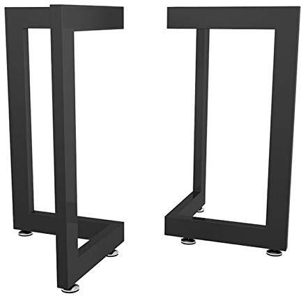 Modern V Shaped Metal Table Legs for Heavy Furniture Support Set of 2 Black Wrought Iron Legs for Dining and End Tables Desk 400mm*725mm Includes Screws