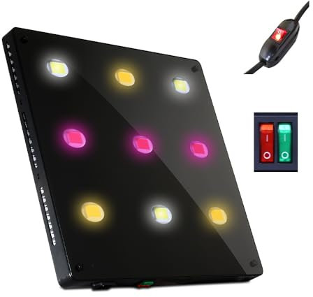 CANAGROW LED Grow Lampe Kein Geräusch Pflanzenlampe 900W HPS Äquivalent Vollspektrum Wachstumslampe mit Hochwertigen COB-LEDs, 3 Beleuchtungsmodi für Zimmerpflanzen, Frucht, Blumen