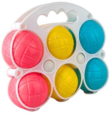 ADEPTNA 6 Pcs Petanque Bocce Ball Set Lightweight Outdoor Boules Game for Kids & Adults Beach Backyard Lawn Park Includes Carry Case Family Fun for 3-6 Players Summer