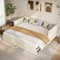 DAHUEN Schlafsofa für 2-Sitzer, Schlafsofa 90/180 x 200 cm mit Lattenrost, Ausziehbett, Samt, Beige (ohne Matratze) (Beige)