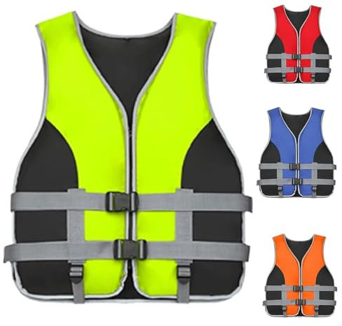 Awoyep Giubbotto Salvagente Adulto: Universale Giubbotto Salvataggio Adulto Snorkeling Galleggiamento per Adulti Giubbotti E Gilet di Salvataggio per Kayak Paddle Boarding Pesca Surf(Green,L)