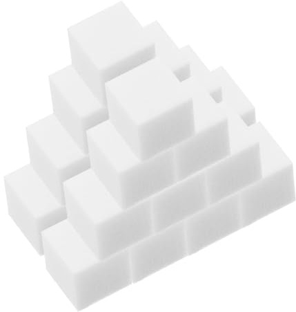 LABRIMP 100pcs White Mini Nail Sponges 1cm Powder Sponge Puff Nail Art Tools for Gradient Manicure Gel Makeup and French Tip Application