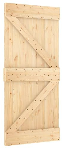 vidaXL Tür NARVIK 95 x 210 cm Massivkiefer (Unbehandelt) Natur