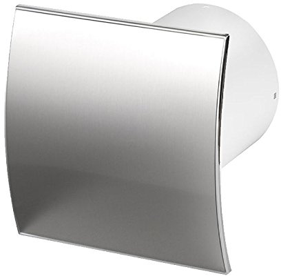 Armar Trading LTD Bathroom Extractor Fan 125mm / 5 with Non Return Valve/Backdraft Shutter Kitchen Ventilator with Modern Front Panel (125mm Silent Fan Standard, Stainless Steel/PEI)
