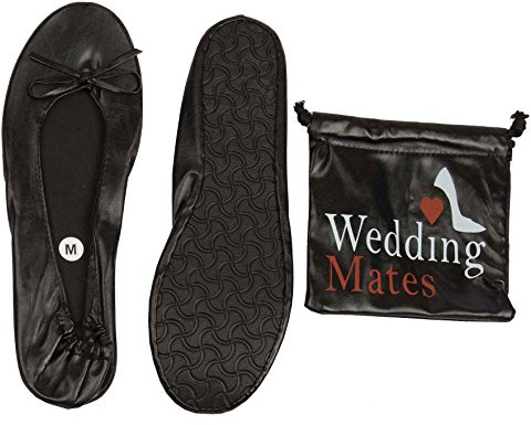 Wedding Mates Dam efter fest-roll-up-skor, Svart, 40/41 EU