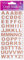Eleganza OA027265 Glitzer-Aufkleber mit Buchstaben, rotgold, selbstklebend