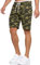 Indicode Hommes Aldrich SweatShorts | Pantalon Court de survêtement à Cordon de Serrage Dired Camouflage M