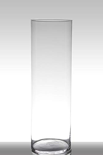 INNA-GLAS Blumen Vase Zylinder Sanya Earth, klar, 60cm, Ø19cm - Bodenvase