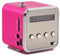 Zerone Digitaler Lautsprecher, Mini-Player, FM-Radio, Stereo, MP3-Player, MP4-Player, TF-Karte, USB, Disk, FM (Rosa)