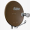 Fuba Satellitenschüssel Komplettset 2 Teilnehmer DAL 802 B - Sat Komplettanlage Fuba DAL 800 B Alu Sat-Schüssel/Sat-Spiegel 80cm braun + Fuba DEK 217 Twin LNB - HDTV, UHD(4K/8K), 3D