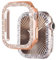 NewWays Lot de 2 Coques Brillantes compatibles avec Apple Watch de 40 mm, SE 2022 séries 4/5/6, Protection Antichoc pour iWatch séries 4/5/6 (40 mm, Or Rose/Transparent)