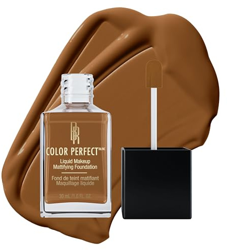 Black Radiance Color Perfect Liquid Full Coverage Foundation Makeup, Toffee, 1 Ounce