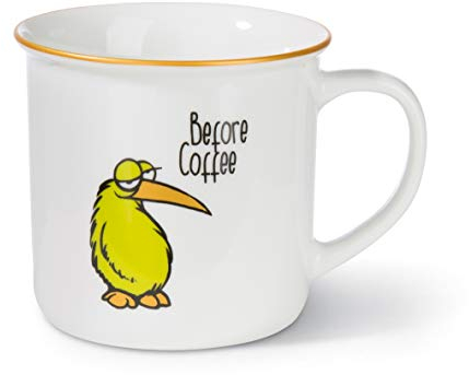 Nici 45025 Tasse Before/After coffee, Porzellan, 1 Stück (1er Pack)
