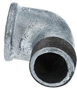 Verzinkt Winkel 90° Fitting Temperguss Tempergussfittinge Bogen AG (1'')