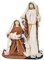 Mazzeo Natività 3 pz Altezza 40 cm in Resina con Vestiti in Tessuto e Base di appoggio