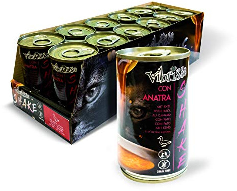 Croci Vibrisse Shake - Katzen Nassfutter mit Ente, Hydratisierendes Ergänzungsfutter für Katzen, 12x 135gr, 1620 ml