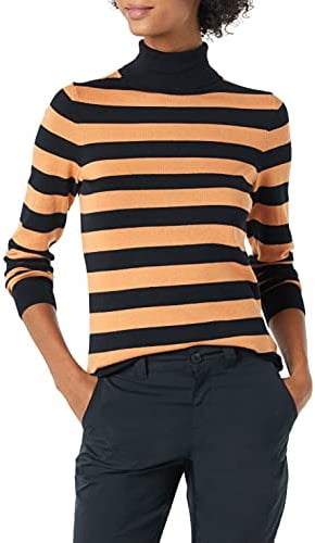 Amazon Essentials Damen Slim Fit Leichter Classic Fit Langarmpullover mit Rundhalsausschnitt