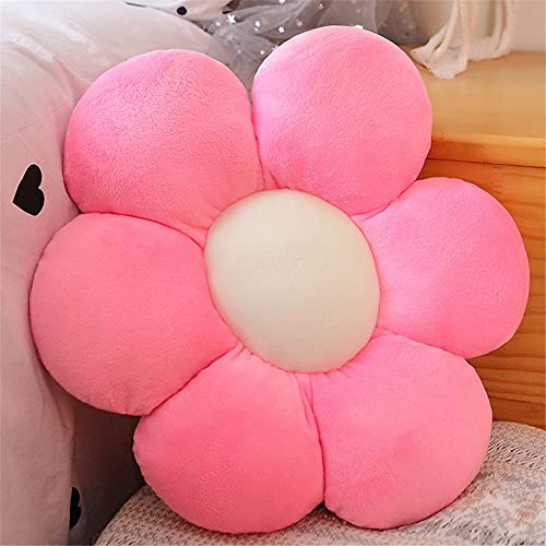 Morbuy Coussins de Chaise Forme de Fleur, Coussin en Peluche Douce Duveteux Tatami Oreiller pour Siège, Canapé, Jardin, Salon Intérieur Décoration de Chambre (30x30cm,A. Rose)