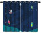 YONGFOTO 132x214cm Karikatur Muster Vorhänge, Kühle Spaceman Rakete Planeten Sterne im Weltraum für Wohnzimmer Kinderzimmer Home Set, 2 Paneele mit Öse