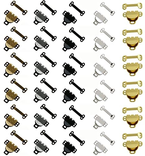 SEABABOO 30pcs Metall Hosenhaken Haken Verschluss Haken Und öSe NäHen Haken öSenverschluss öSenverschlüSse FüR Hose Bund Rockhaken 5 Farben Zum Reparieren Von Hosen, Kleidern, RöCken, Pullovern Usw