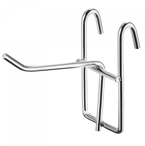 sourcing map Ganchos de pared de rejilla para almacenamiento de garaje, organizadores de pared de 2.4 pulgadas, color plateado, paquete de 4