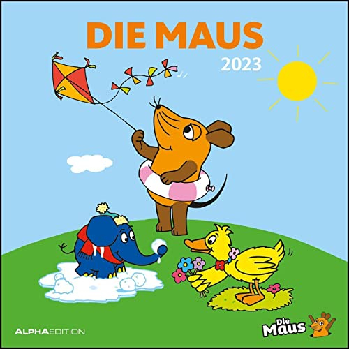 Die Maus 2023 - Broschürenkalender 30x30 cm (30x60 geöffnet) - Kalender mit Platz für Notizen - inkl. Poster - Wandplaner - Bildkalender - Wandkalender