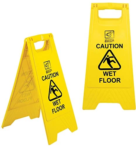 Wet Floor Sign Safety Maintenance Caution Wet Floor/Cleaning in Progress A Frames Caution Warning Board