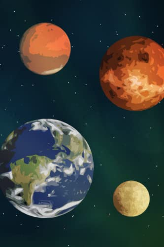 Universe-Notizbuch: Liniertes Notiz-Journal im futuristischen Planeten & Universum-Design