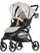 Nikimotion Autofold Sportwagen | Schnell zu falten | Hochwertige PU Räder | 4-fache Federung | Memory Foam Einlage | PU Ledergriff | Erweiterteres Sonnendach (Mink)