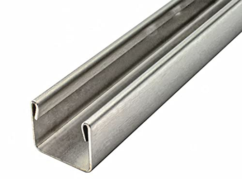 Glaszentrum Hagen - 2440x15x9 mm U Edelstahl Wandprofil - Bodenprofil - Einsatzprofil für Duschen