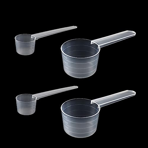 Cuillère Doseuse Gramme 4 pièces Cuillère Doseuse,Tasses à Mesurer en Plastique,Cuillère Doseuse à Graduation Mesurer Réutilisables en Plastique Gramme,Convient Aux Mesures Expérimentales