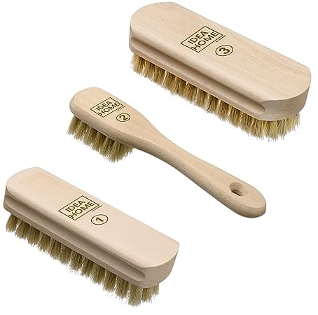 LEVIATAN Hugo 3 Pebbled Leather Shoe Care Kit Beech Wood Natural Bristles Dirt Removal Paste Cream Polish