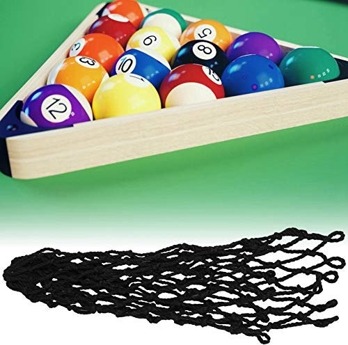 Haofy Pool Table Pockets, 6Pcs Set Net Pocket Long Service Life Billiards Table Pocket for Billiards, Billiards Mesh Bag (Schwarz)