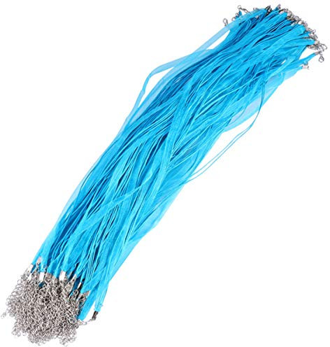 Didiseaon 100 Pcs Organza Ribbon Necklace Wax Thread Ribbon Necklace Cord Waxed Thread Organza Necklace Cord Jewelry Silk Organza Ribbon Cord Thread Lanyard Purple Sewing Thread Buckle