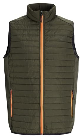 JACK & JONES Gilet pour homme doublé, Rosin/détail : confiture Contrast, XS