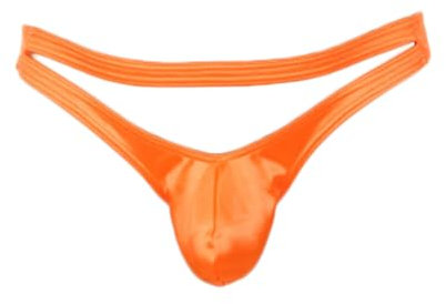 OLIns Men's Thong G-String Hollow Butt Underwear Jockstrap M-3XL(Orange,XL)