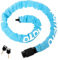 Homoto Lucchetto Catena Bici, Catena Bicicletta Antifurto con 2 Chiavi, Lucchetto 100 cm in Acciaio per Protezione Solare ad Alta Sicurezza da 6 mm per Biciclette Moto Scooter (Azzurro)