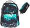 Elephant 2 Teile Set Rucksack Signature Hero Schulrucksack 12723 + Mäppchen Box (Flower Türkis Farbverlauf 12805)
