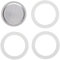 3 Piezas Juntas de Silicona, Repuesto de Junta de Goma, Juntas Toricas Silicona Recambio, Con 1 Pieza Recambio de Filtro, Repuestos de Cafetera, Filtros de Cafe, Para Cafeteras Express (6 Tazas)