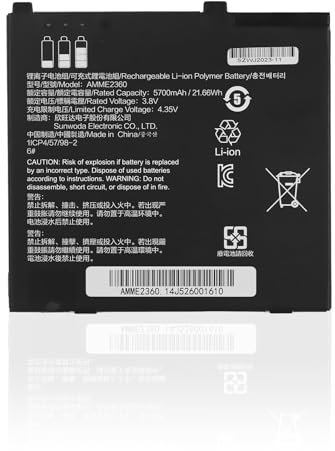 szyuya Batteria per computer portatile AMME2360 1ICP4/57/98-2 Batteria a13 per FUJITSU Zebra EM7355 1ICP4/57/98-2 13J324002978 Tablet Computer 3.8V 21.66Wh 5700mAh