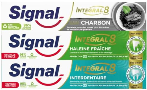 Signal, lot de 3 dentifrices Integral8
