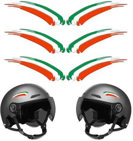 3 paia Adesivi Stickers Bandiera Italiana Tuning Sport Racing Confezione, Sticker Decorativo per Autoadesivo,Adesivi Stickers Bandiera Italiana per Auto Moto Scooter Quad ATV Caschi Biciclette Esterni