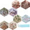OUDIOHAI Sticker Scenes, 8 Sets DIY 3D Haus Aufkleber, Szene Machen Sie Ihren Eigenen Supermarktcafé, Restaurant, Buchhandlung, Cartoon Miniatur Szenen Aufkleber für Kinder, Geschenk für Kinder