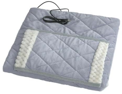 Manta térmica USB, manta de calefacción enchufable, manta eléctrica cálida, manta suave con bolsillo de calefacción para silla, sofá, cama
