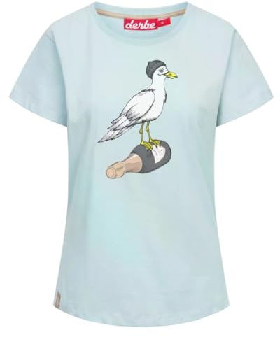 derbe Sturmmöwin - Damen T-Shirt, Größe:XL, Farbe:skyride/Lava Smoke